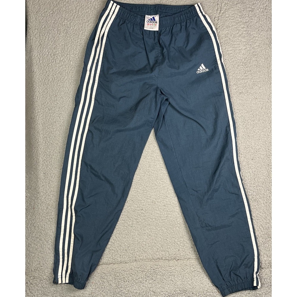 Vintage 90s Adidas 3 Stripe Track Pants Baggy Lightweight Size Medium